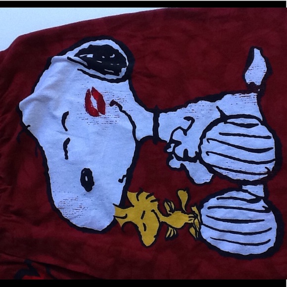 Snoopy Large Red Boxer Shorts Lucky In Love - Picture 3 of 5